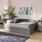 Baxton Studio Lennon Modern and Contemporary Grey Velvet Fabric Full Size Daybed with Trundle 186-11470-Zoro - alternate 3